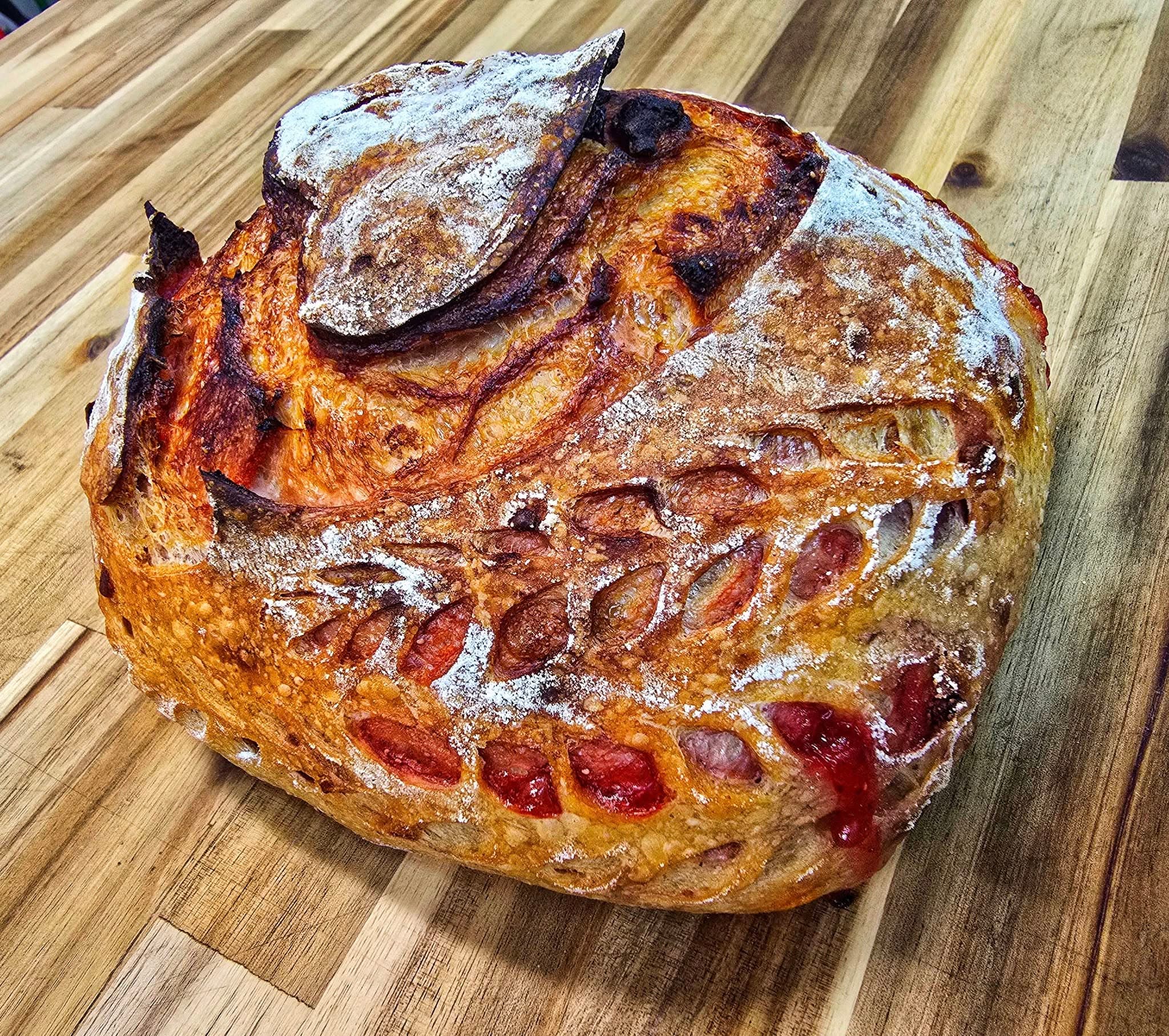 Chocolate Strawberry Sourdough Loaf