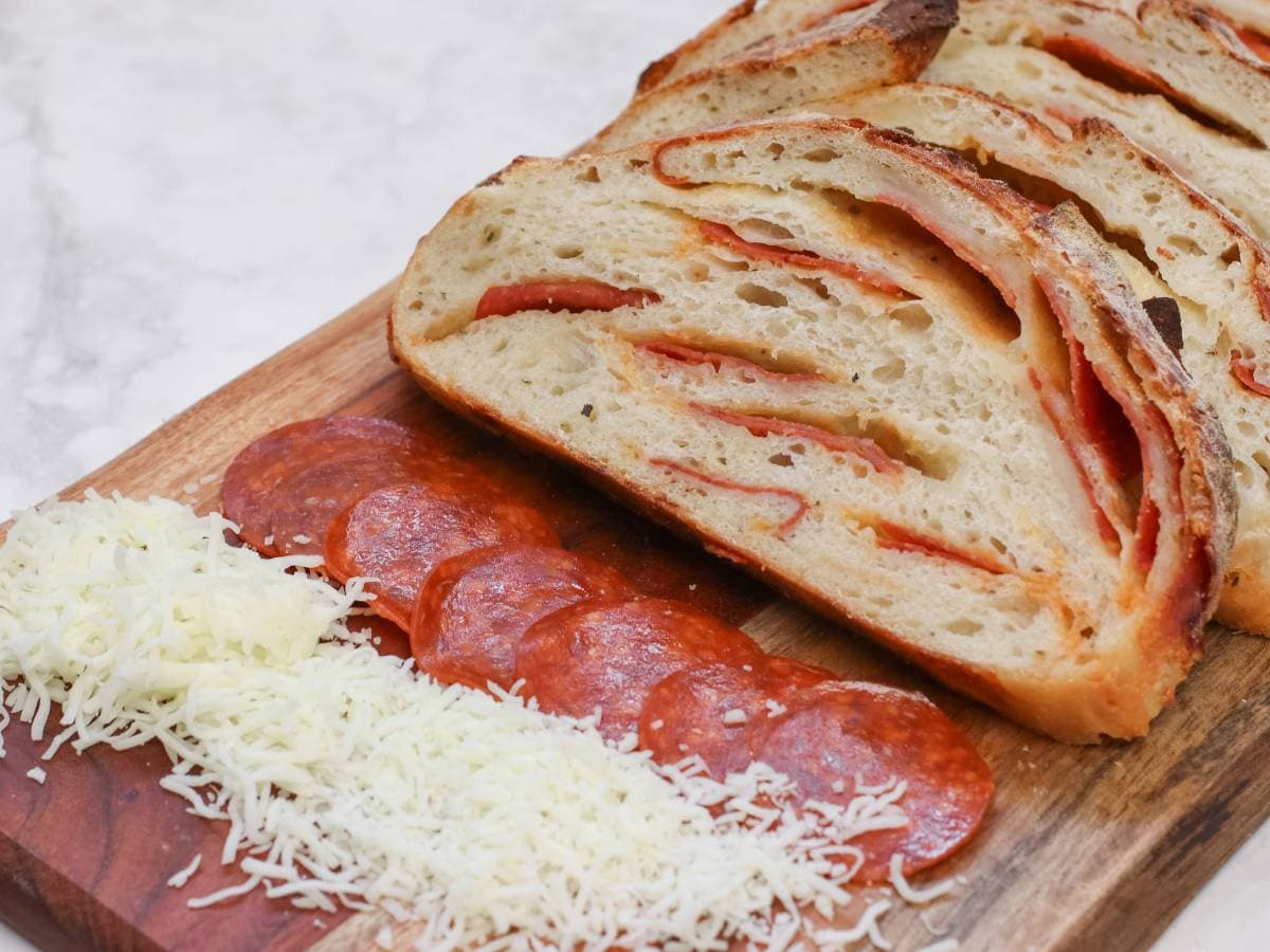 Pepperoni Mozzarella Sourdough Loaf