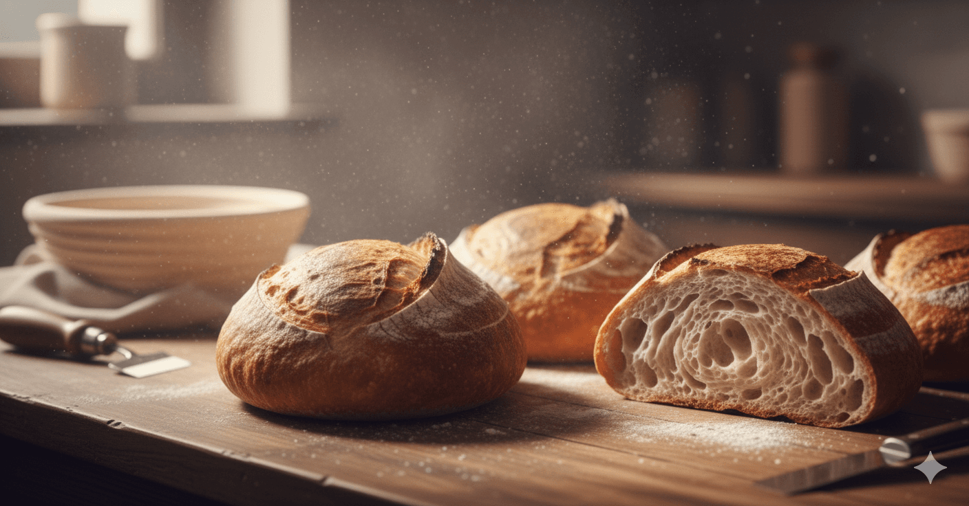 Fresh baked sourdough bread