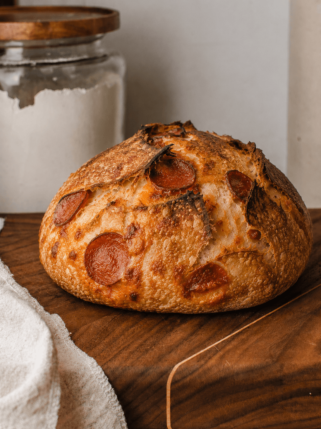 Pepperoni Mozzarella Sourdough Loaf